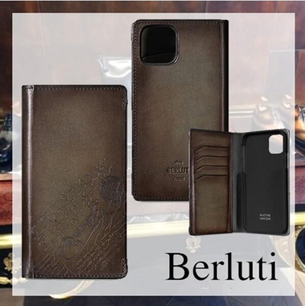 Berlutiスーパーコピー iPhone11プロ スクリットレザーケース FOLIO-V2